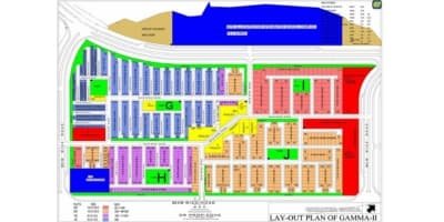 Layout of Gamma-II Greater Noida